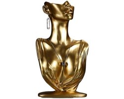 Sieradenhouder Buste - Kettingdisplay Rek - Sieraden Presenteren - Stabiel Hars Materiaal - Zoals Afgebeeld - Goud