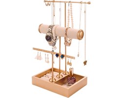 Sieradenhouder Goud- Sieradenrekje Voor Kettingen Opbergrek Sieraden - Sieradenrek ATV PERFECTUM Gold