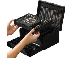 Sieradenkoffer - Veilig opbergen - Zwart