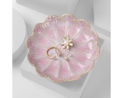 Sieradenschaal Lotusbloem Roze - Decoratieve Schaal voor Woondecoratie - Sieradenhouder voor Ringen, Oorbellen en Kettingen - Luxe Opberg Schaal