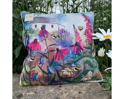 Sierkussen - Bee Garden ~ Bijen - 45 Cm X 45 Cm