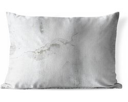 Sierkussen Betonnen structuur voor buiten - Betonnen structuur met grijze tinten - 50x30 cm - rechthoekig weerbestendig tuinkussen / tuinmeubelkussen van polyester