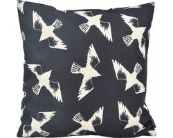 Sierkussen Black Birds | 45 x 45 cm | Katoen/Linnen