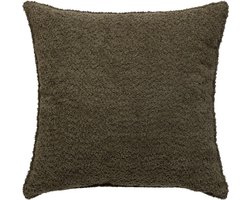 Sierkussen Bouclé Teddy – Groen – 45 x 45 cm – Inclusief Vulling – Zacht en Stijlvol