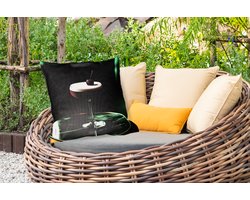 Sierkussen Buiten - Kers - Cocktail - Rood - Marmer - 60x60 cm - Weerbestendig