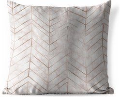 Sierkussen Buiten - Patronen - Luxe - Marmer - 60x60 cm - Weerbestendig