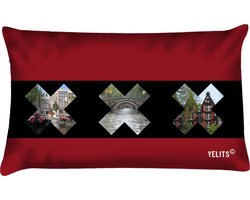 Sierkussen - Buitenkussen Amsterdam Drie Kruizen Grachten Dutchies Waterafstotend Gemeentewapen