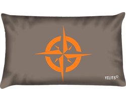 Sierkussen - Buitenkussen La Dolce Vita Oranje Grijsbruin Waterafstotend Bootkussen Kompas