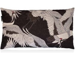 Sierkussen Crane 30x50cm zwart