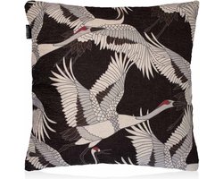 Sierkussen Crane 70x70cm zwart