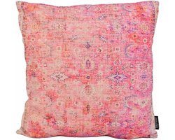 Sierkussen - Decoratiekussen - Woonkamer Decoratie - Oosterse Print - 45 x 45 cm - Roze Paars