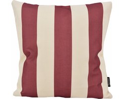 Sierkussen Ela Stripe Wijnrood | 45 x 45 cm | Katoen/Linnen