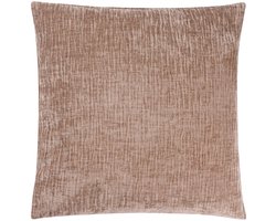 Sierkussen Georgette - Stof - Taupe/Bruin - 45 x 45 x 0 cm (BxHxD)