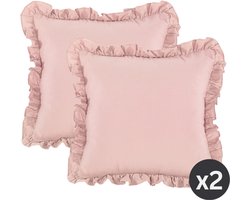 Sierkussen (gevuld) ABBY - 45x45 cm, roze