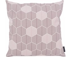 Sierkussen Hexagon Paars | 45 x 45 cm | Katoen/Polyester