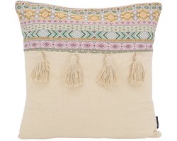 Sierkussen Ibiza Tassle | 45 x 45 cm | Katoen/Linnen