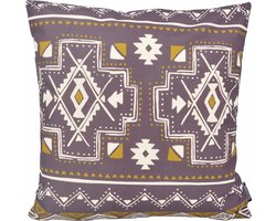 Sierkussen Indian Style Paars | 45 x 45 cm | Katoen/Linnen