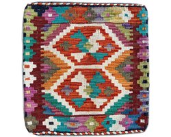 Sierkussen - Kelim- Kussenhoesen - Rugs Kussen - Maat - 45x48 CM Hand Gemaakt - Handgeweven - Wol - Katoen