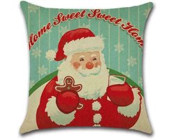 Sierkussen Kerst - Grote Kerstman - Sierkussen - Kerst - 45x45 cm - Sierkussen - Polyester