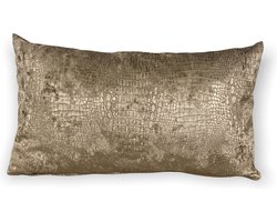 Sierkussen, kleur goud slangen print, maat 40x20