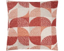 Sierkussen Lora - Stof - Rood - 45 x 45 x 0 cm (BxHxD)