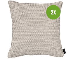 Sierkussen paspel ca.50x50cm Outd Richmond natural 2 stuks