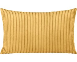 Sierkussen Ribbels - Polyester - Geel - 35 x 55 x 0 cm (BxHxD)