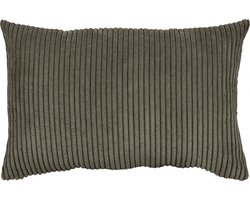 Sierkussen Ribbels - Polyester - Groen - 35 x 55 x 0 cm (BxHxD)