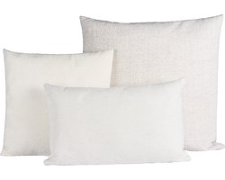Sierkussen (set 3 Stuks) Set - Stof - Wit - 60 x 60 x 0 cm (BxHxD)