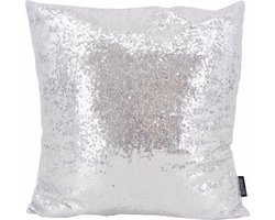 Sierkussen Shiny Glitter Silver / Zilver | 45 x 45 cm | Polyester / Pailletten