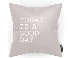 Sierkussen - Today Is A Good Day Stone Buiten - Multicolor - 40 Cm X 40 Cm