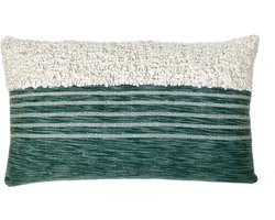 Sierkussen - Tribal Green - Groen En White - 35 Cm X 60 Cm