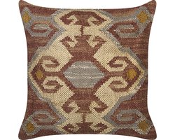 Sierkussen URPAD Jute 45 x 45 cm Multicolor Oosters patroon