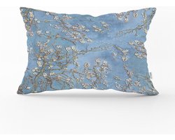 Sierkussen Velvet - 30x50 - Van Gogh Amandelbloesem - Inclusief binnenkussen - Fluweel