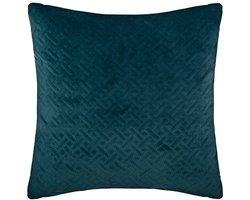 Sierkussen velvet vierkant petrol 40 x 40 cm Kussen - Sierkussen - Comfort Above - Zacht