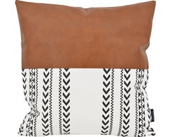 Sierkussen Vida Nova #4 | 45 x 45 cm | Katoen / PU Leder