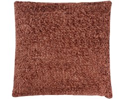 Sierkussen Vogas - Stof - Bruin/Rood - 45 x 45 x 0 cm (BxHxD)