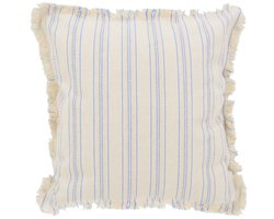 Sierkussen Yuna Stripe Blauw | 45 x 45 cm | Katoen/Linnen