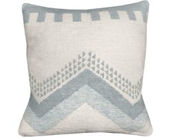 Sierkussen - Zig Zag Fun Misty - Blauw - 50 Cm X 50 Cm