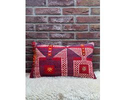 Sierkussenhoes 30x50 cm – Original Kelim Kussenhoes - Authentieke stijl kussenhoesjes - Handgeweven kelim kussen - %100 Wol