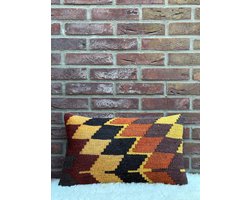 Sierkussenhoes 30x50 cm – Original Kelim Kussenhoes - Vintage stijl kussenhoesjes - Handgeweven kelim kussen - Vintage Kelim Kussenhoes - %100 Wol