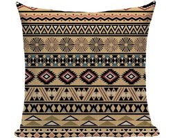Sierkussens 45x45 - Boho - Bohemian - Ibiza - "Uganda" - Linnen - 45 x 45 - Rits