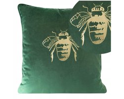 Sierkussens 45x45cm Fluweelgroen met Gouden Print