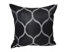 Sierkussens CASABLANCA 40x40 Zwart-Zilver