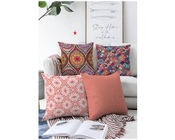 Sierkussens - Kelim kussen - Handgeweven - 45x45 cm - kussens woonkamer - kussenhoes Hand Gemaakt (100% ) Wol En Katoen