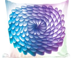 Sierkussens - Kussen - Geometrie van paars en blauw papier - 50x50 cm - Kussen van katoen