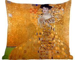 Sierkussens - Kussen - Portret van Adèle Bloch-Bauer I - Schilderij van Gustav Klimt - 45x45 cm - Kussen van katoen