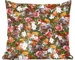 Sierkussens - Kussentjes Woonkamer - 40x40 cm - Bloemen - Vlinder - Design - Kunst - Abstract - Schilderij - Oude meesters