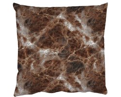 Sierkussens - Kussentjes Woonkamer - 40x40 cm - Bruin - Goud - Marmer
