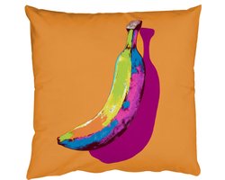 Sierkussens - Kussentjes Woonkamer - 40x40 cm - Felle kleuren - Banaan - popart